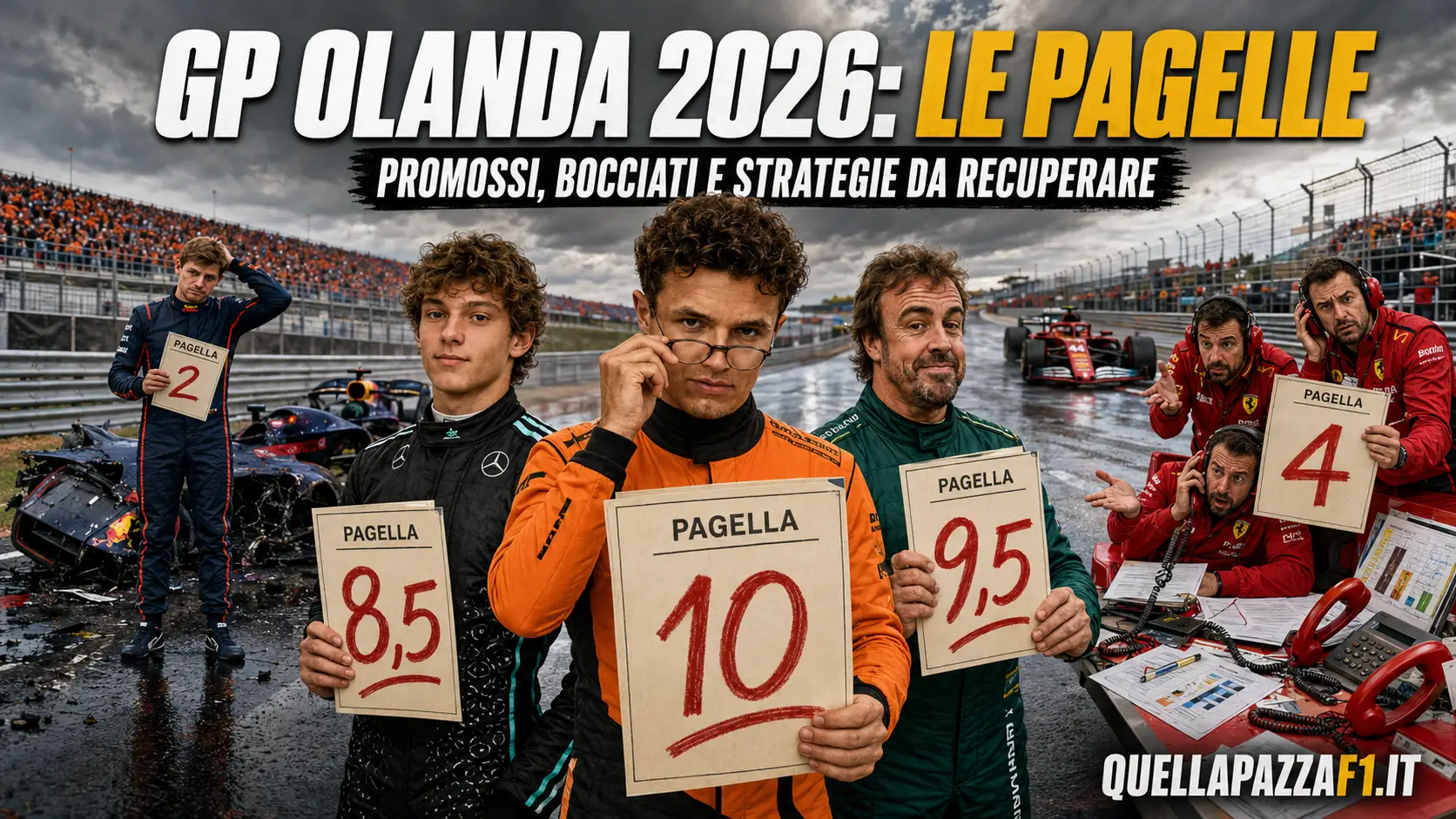 GP Olanda 2026, le pagelle: Norris professore, Alonso immortale e Ferrari rimandata in strategia