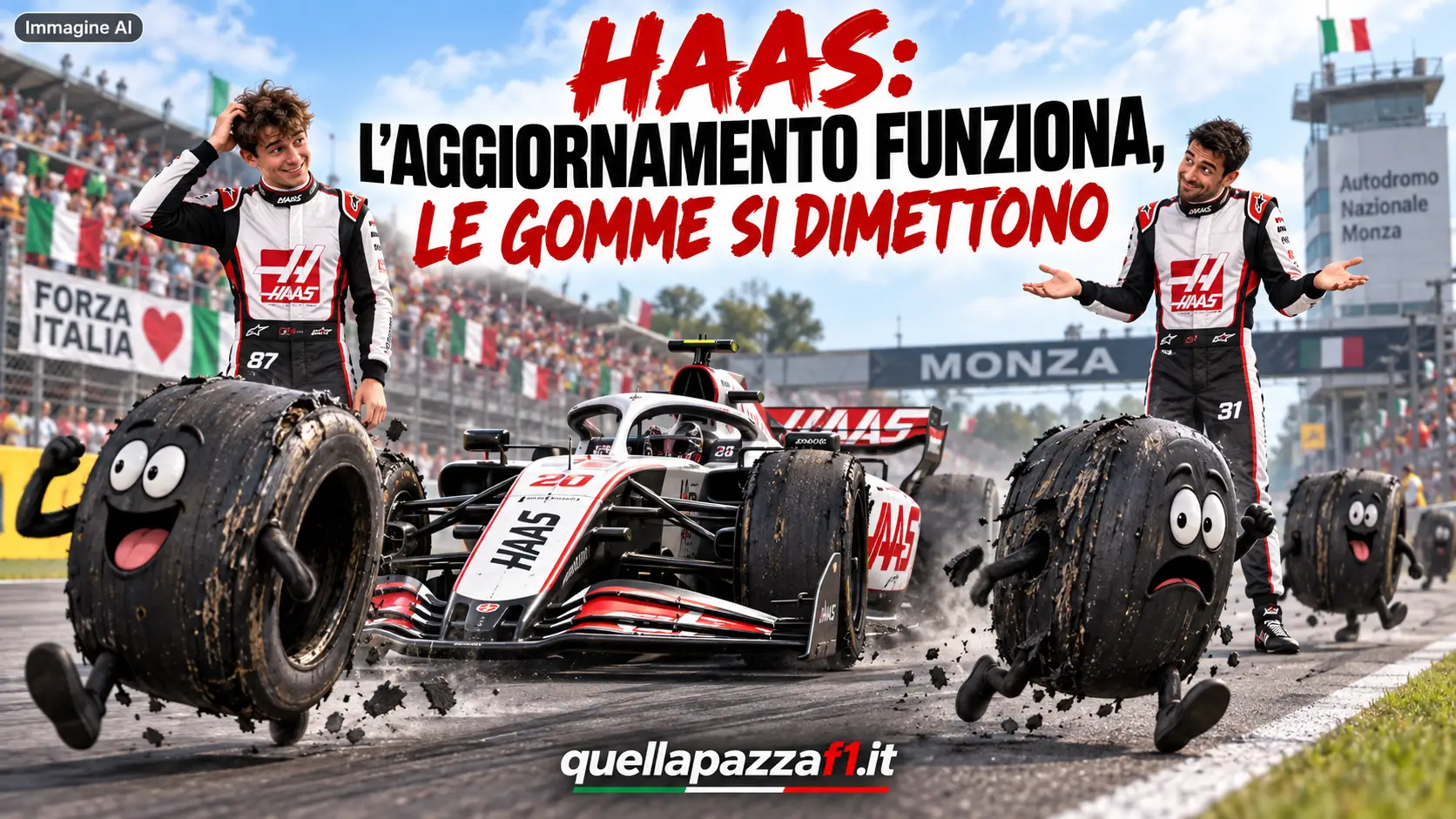 Haas, a Monza l’aggiornamento funziona. Peccato che le gomme abbiano presentato le dimissioni